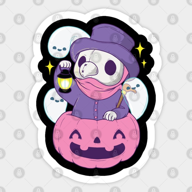 Pastel Plague Doctor Sticker by GoshWow®